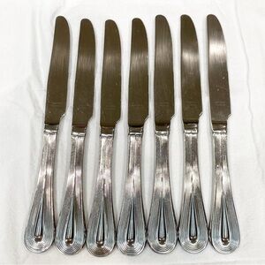 Wedgwood / Vera Wang Stainless Lariat Nouveau Dinner Knives - Set of Seven